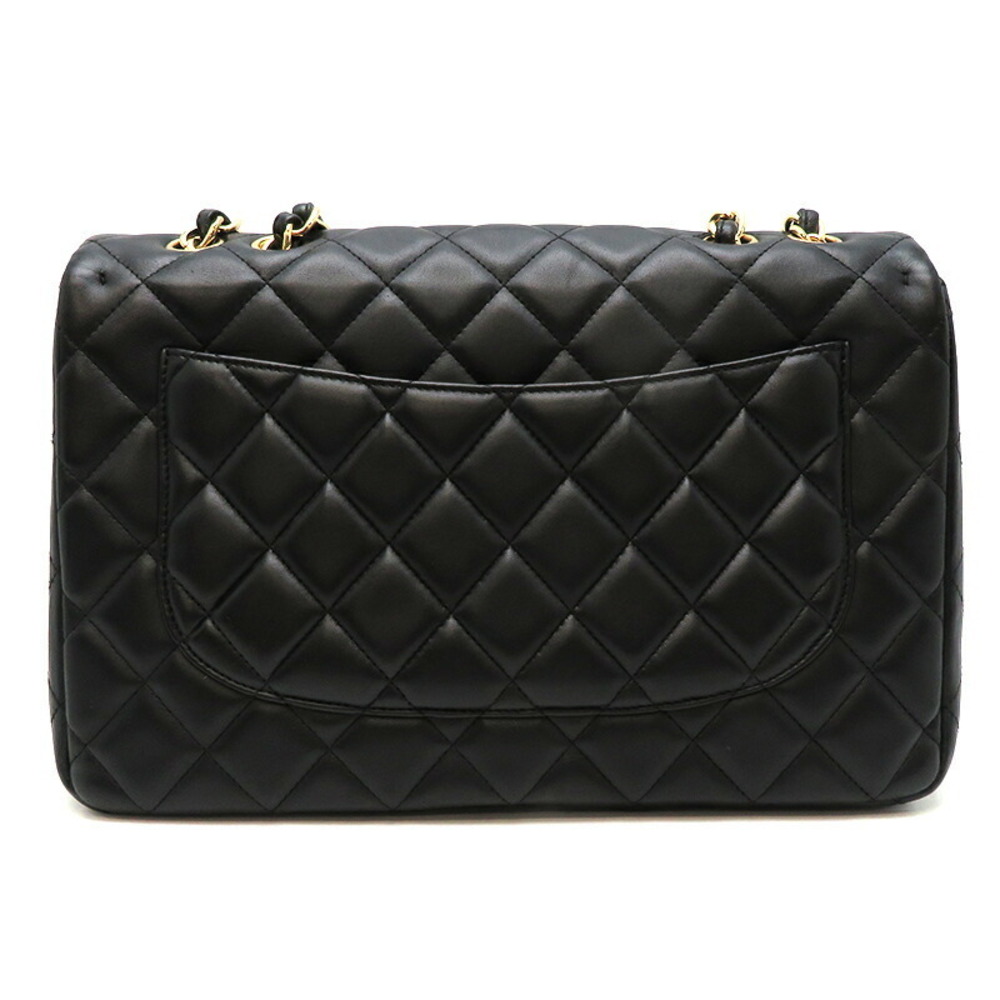 Chanel Bag 30 Lambskin Black Matelasse Shoulder Chain